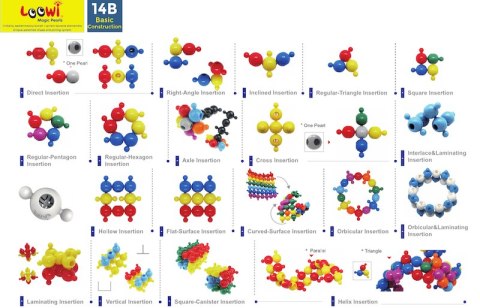 Klocki konstrukcyjne Loowi kulki zielone 125 elementów 4+
