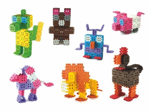 Klocki konstrukcyjne Marioinex Mini Waffle Wafle 500 elementów dla 4-latka wspierające motorykę