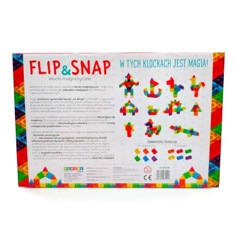 Klocki magnetyczne Flip and Snap Loowi 36 elementów 4+