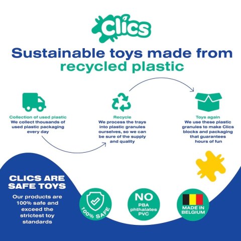 Klocki Clics Wiaderko 10w1 275 el. konstrukcyjne 5+