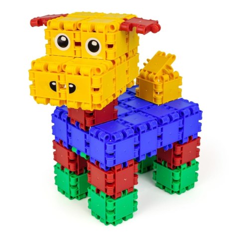 Klocki Clics Wiaderko 8w1 160 el. konstrukcyjne 4+