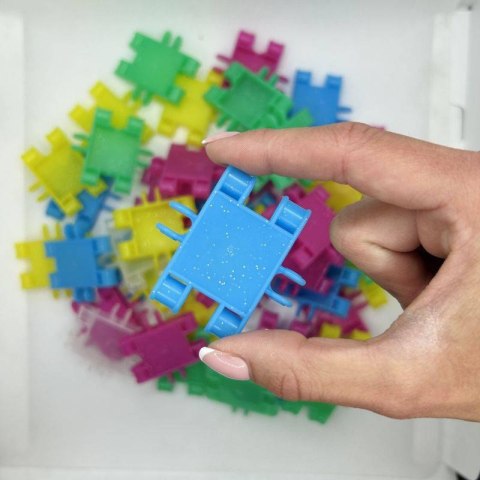 Klocki Clics Wiaderko 8w1 Glitter brokatowe 175 el. 4+