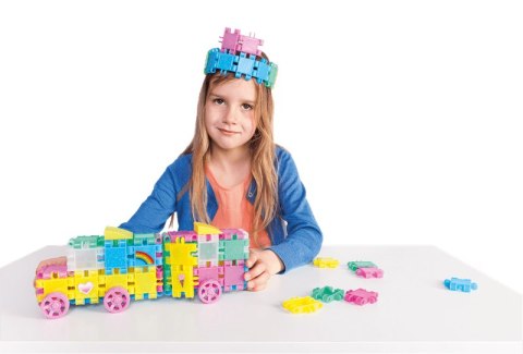 Klocki Clics Wiaderko 8w1 Glitter brokatowe 175 el. 4+