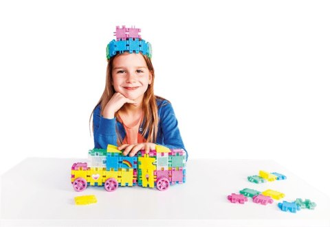 Klocki Clics Wiaderko 8w1 Glitter brokatowe 175 el. 4+