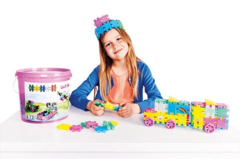 Klocki Clics Wiaderko 8w1 Glitter brokatowe 175 el. 4+