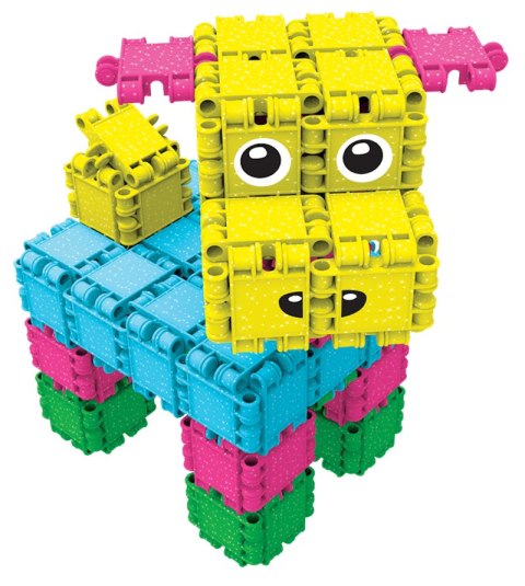 Klocki Clics Wiaderko 8w1 Glitter brokatowe 175 el. 4+