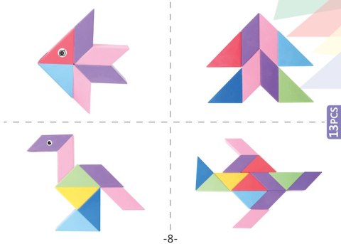 Klocki Magnetyczny Tangram - Magic Big Tangram 100el.