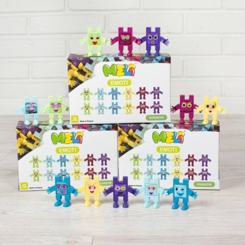 Klocki Meli Emoti Tęcza 12 el.
