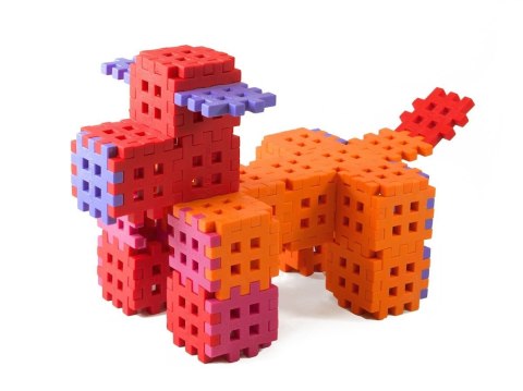 Klocki edukacyjne Marioinex Mini Waffle 140 elementów dla 4-latka wspierające motorykę