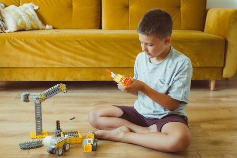 Klocki edukacyjne Marioinex Mini Waffle Budowniczy średni 90 elementów dla 4-latka wspierające mo...