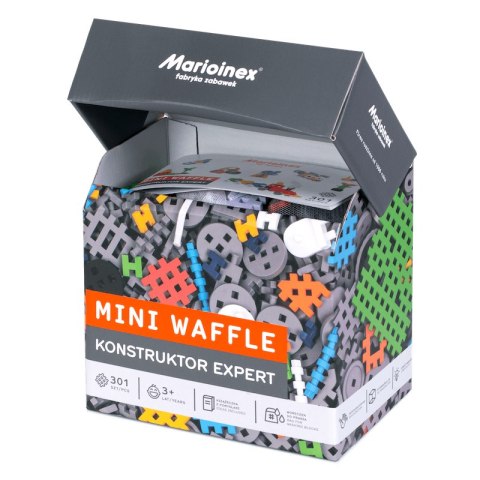 Klocki edukacyjne Marioinex Mini Waffle Konstruktor Expert 301 elementów dla 4-latka wspierające ...