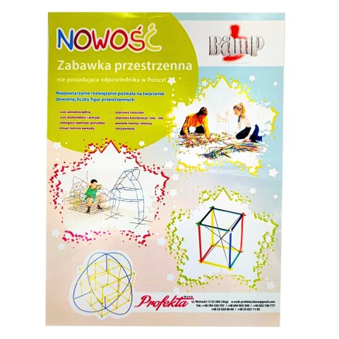 Słomki BAMP 200 el. - przestrzenne klocki konstrukcyjne