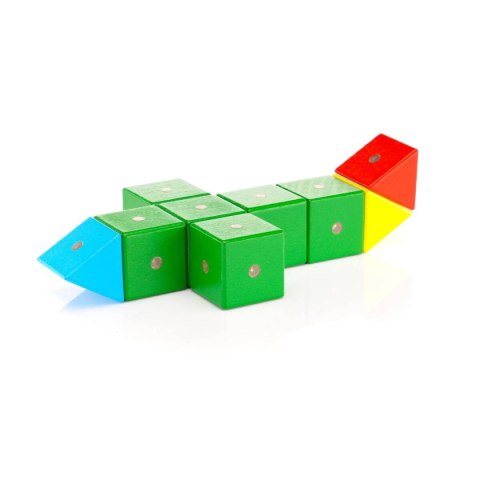 Drewniane klocki magnetyczne WABI 120 elementów z 456 magnesami 3+