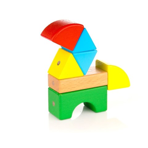 Drewniane klocki magnetyczne WABI 20 elementów z 76 magnesami 3+