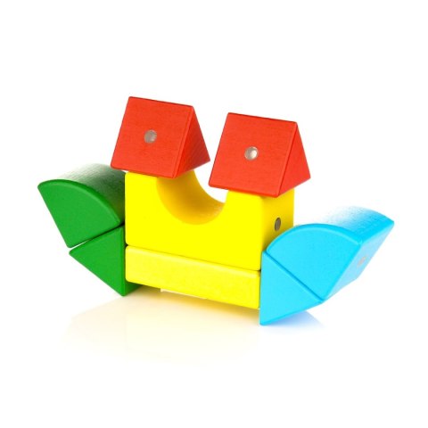 Drewniane klocki magnetyczne WABI 20 elementów z 76 magnesami 3+