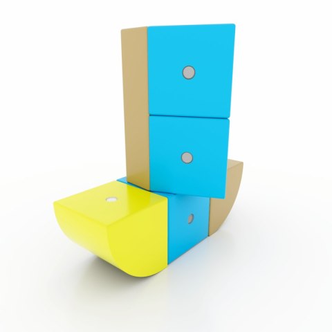 Drewniane klocki magnetyczne WABI 20 elementów z 76 magnesami 3+