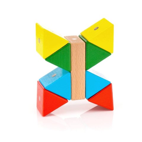 Drewniane klocki magnetyczne WABI 80 elementów z 304 magnesami 3+