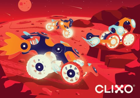 Klocki przestrzenne Clixo - Mars Rovers - 30 el.