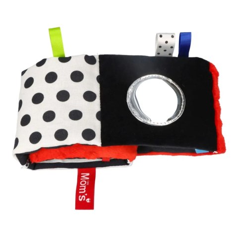 Czerwona sensoryczna książeczka materiałowa 0+ Mom's Care