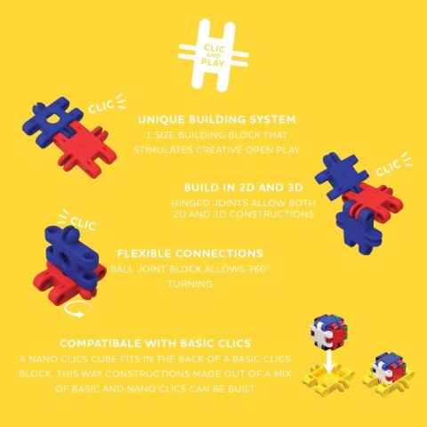 Klocki Nano Clics Transport pojazdy 250 el. 8+