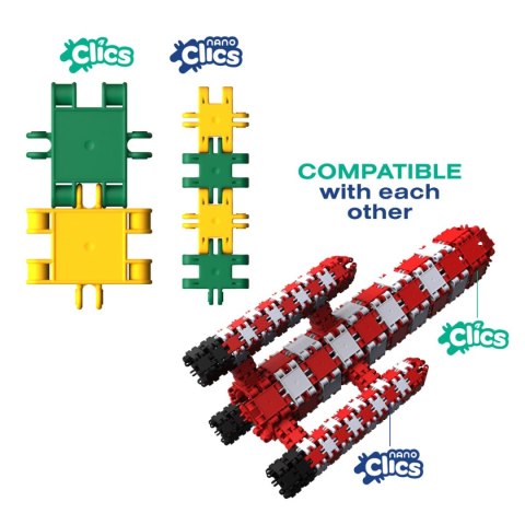 Klocki Nano Clics Transport pojazdy 250 el. 8+
