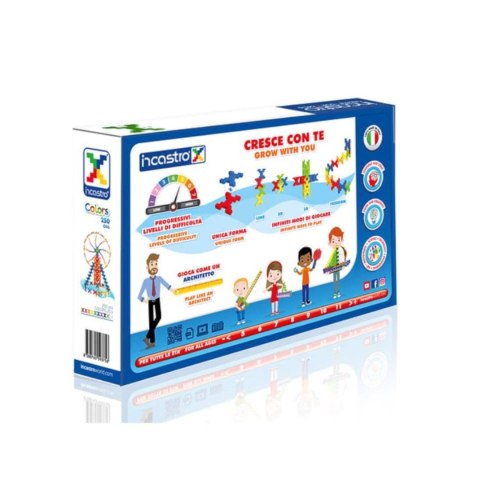 Klocki konstrukcyjne Incastro Colors 3w1 kolorowe 250 elementów 4+