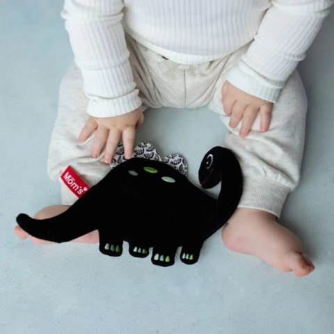 Kontrastowa szeleszcząca szmatka sensoryczna Dinozaur 0+ Mom's Care