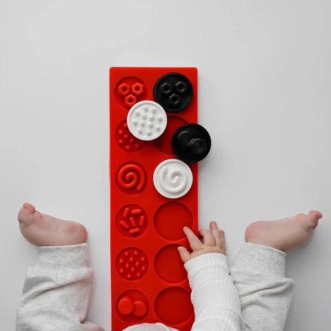 Kontrastowe puzzle sensoryczne kółeczka XL 6m+ Mom's Care