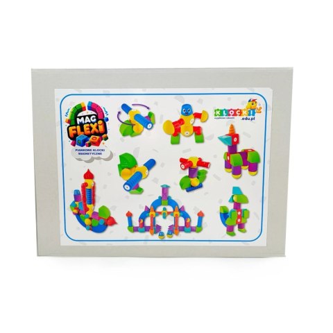 Magnetyczne piankowe klocki - MagFlexi - 100 el.