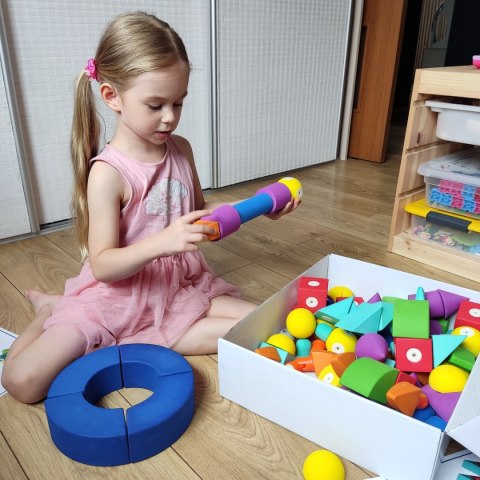 Magnetyczne piankowe klocki - MagFlexi - 75 el.