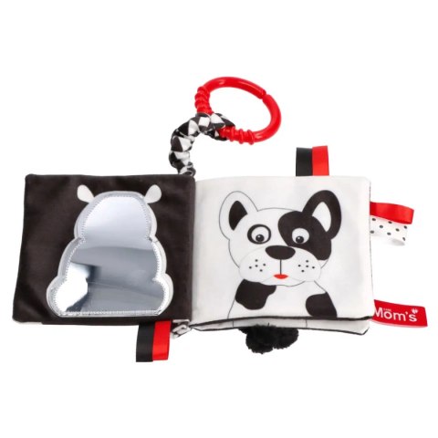 Sensoryczna książeczka Kto to? Co to? dla niemowląt 0+ Mom's Care