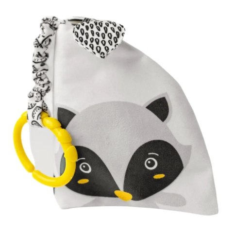 Sensoryczna książeczka materiałowa Szop Pedro 0+ Mom's Care