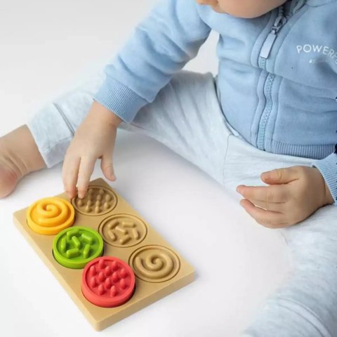 Sensoryczne puzzle kółeczka dla niemowląt 6m+ Mom's Care