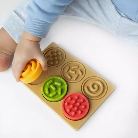 Sensoryczne puzzle kółeczka dla niemowląt 6m+ Mom's Care