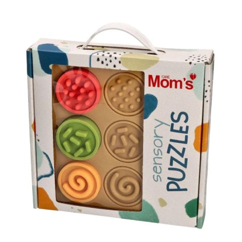 Sensoryczne puzzle kółeczka dla niemowląt 6m+ Mom's Care