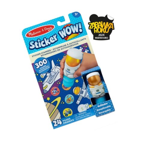 Sticker Wow - Książeczka i stempelek z naklejkami - Astronauta