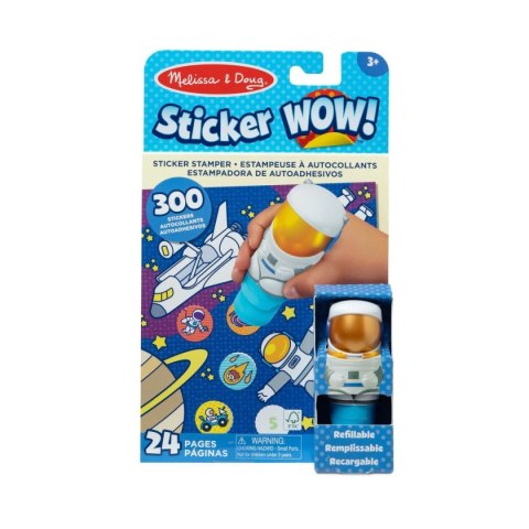 Sticker Wow - Książeczka i stempelek z naklejkami - Astronauta