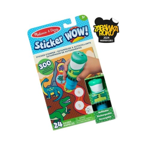 Sticker Wow - Książeczka i stempelek z naklejkami - Dinozaur