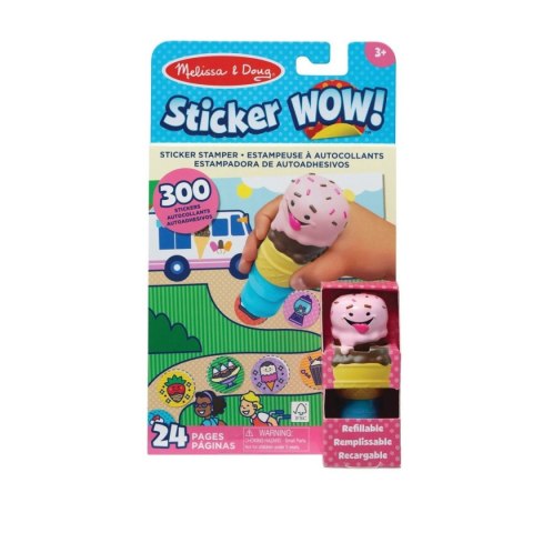 Sticker Wow - Książeczka i stempelek z naklejkami - Lody