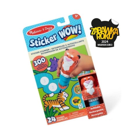 Sticker Wow - Książeczka i stempelek z naklejkami - Tygrys