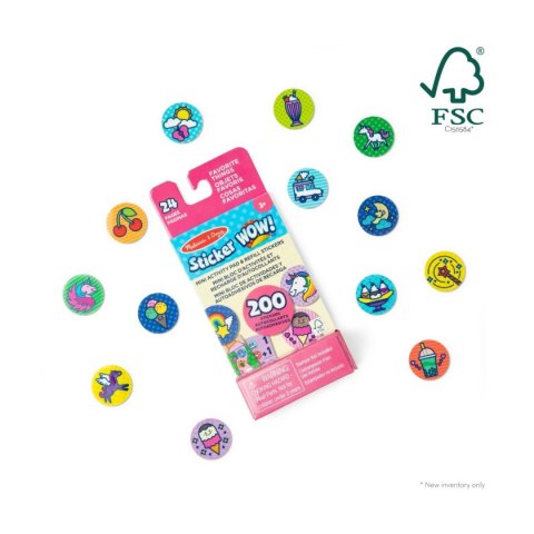 Sticker Wow - wkład + mini książeczka - Jednorożec