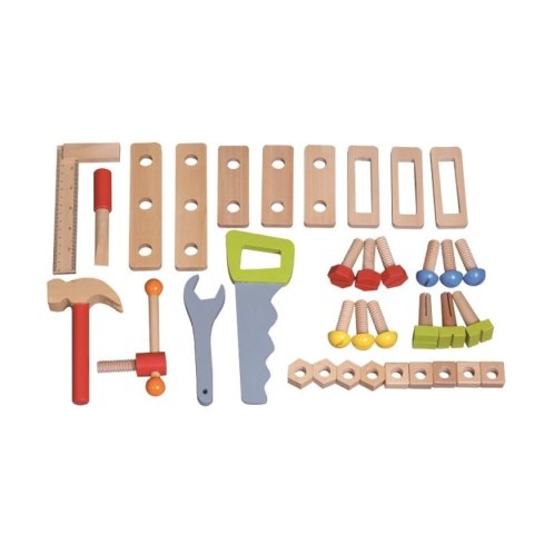 Drewniany warsztat z narzędziami