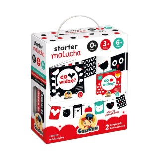 Karty kontrastowe CzuCzu Starter malucha z książeczkami harmonijkami 0-6 miesięcy