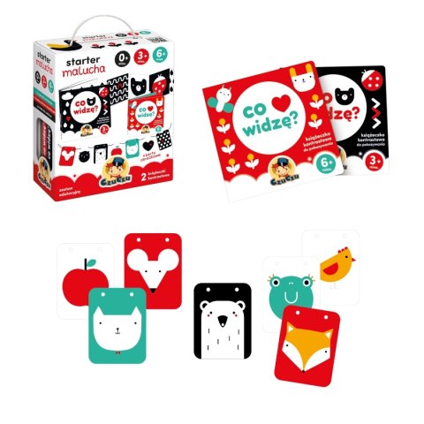 Karty kontrastowe CzuCzu Starter malucha z książeczkami harmonijkami 0-6 miesięcy
