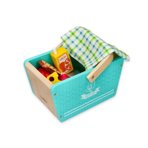 Koszyk piknikowy z akcesoriami - miętowy