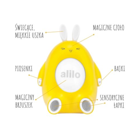 Króliczek Alilo Happy Bunny P1 YELLOW - żółty
