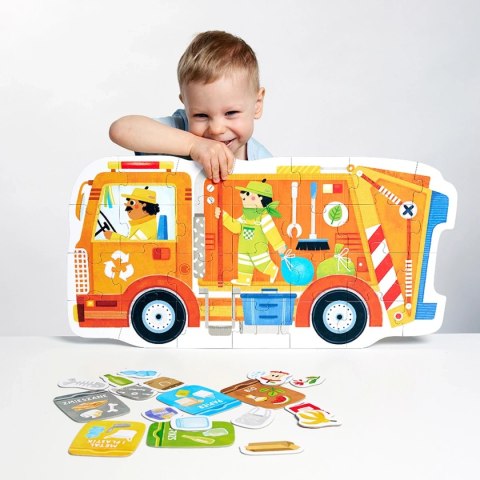 Puzzle CzuCzu Moto puzzle Śmieciarka dla maluchów 2+