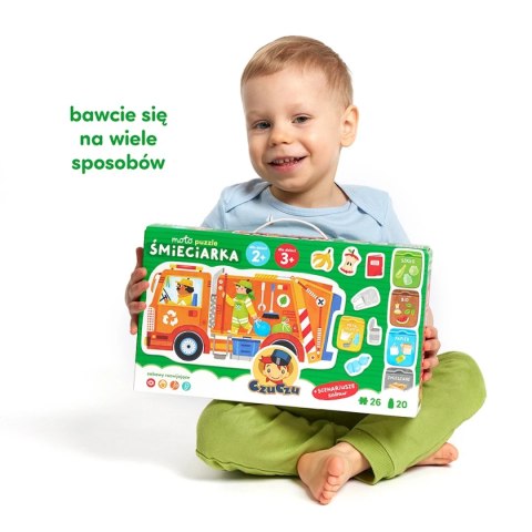 Puzzle CzuCzu Moto puzzle Śmieciarka dla maluchów 2+
