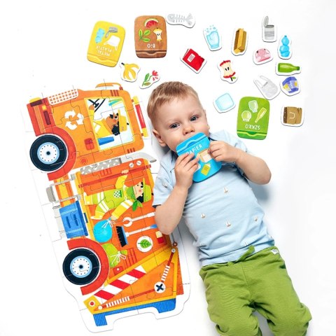Puzzle CzuCzu Moto puzzle Śmieciarka dla maluchów 2+