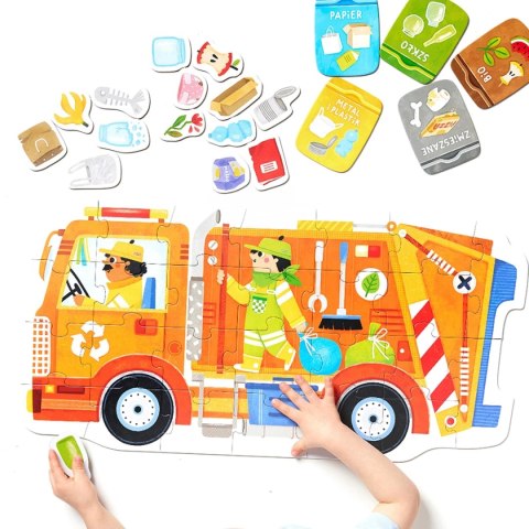 Puzzle CzuCzu Moto puzzle Śmieciarka dla maluchów 2+
